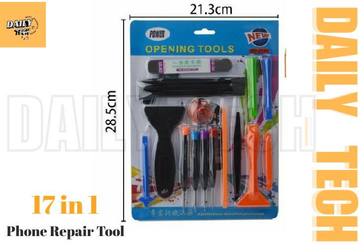 JYD 17-in-1 High-Quality Mobile Phone Repair Tool Set with Precision Screwdrivers, Spudger, and Prying Tools