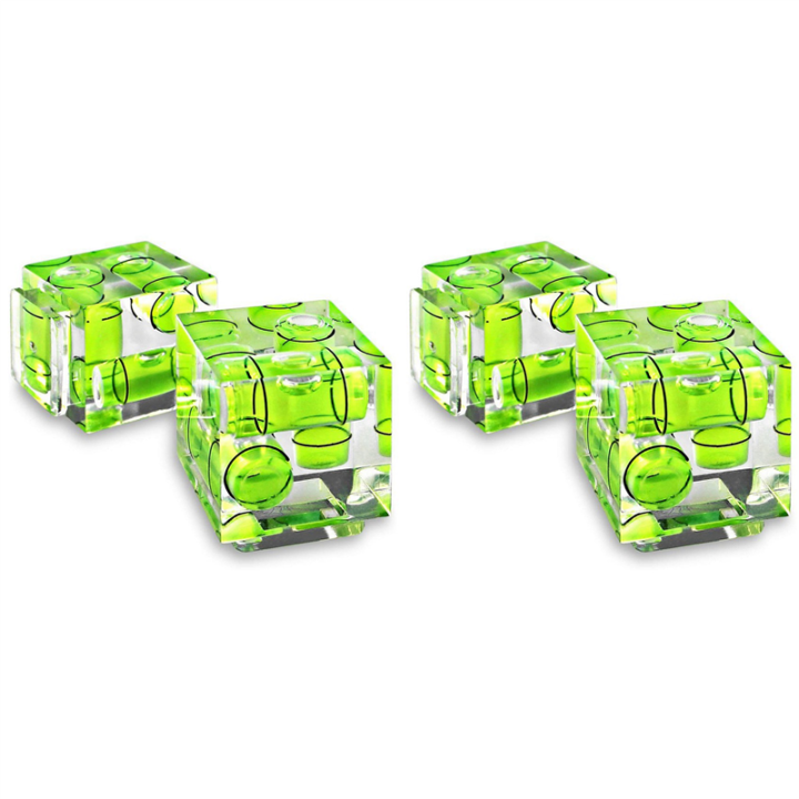 TWEXQNY Triple 3 Axis Hot Shoe Bubble Spirit Level Compatible for DSLR Camera (4 Pack)
