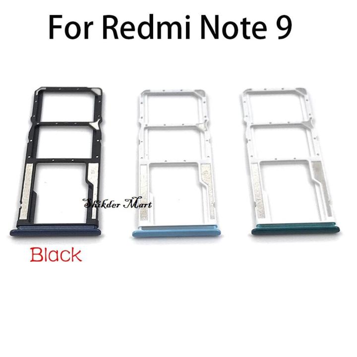 Sim Tray Holder For Xiaomi Redmi Note 9 Global Version SIM Tray Slot Holder Adapter Socket