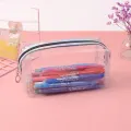 Clear Pencil Case, Large Transparent Plastic Pen Pencil Bag Makeup Pouch Travel Cosmetic Bag,School Supplies for Teenage Boys Girls Women.