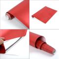 Satin Matte Chrome Metallic Red Vinyl Film Wrap Car Sticker Bubble Free 30*150cm. 