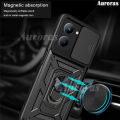 Phone cover For Vivo Y18 Y18S case shell Camera Lens Protector Shockproof Armor Iron Metal Car Ring Kickstand Bracket For vivo Y18 Y18S Cases Housing. 
