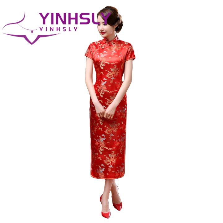 Ethnic%20Vintage%20Women%20Chinese%20Dragon%20Phoenix%20Embroidery%20Long%20Slim%20Cheongsam%20Dress%20-%20Image%206