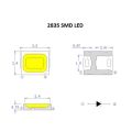SMD LED 2835 White Chip Ultra Bright 3V - 20ps. 