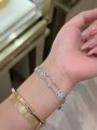 Full Diamond Lotus Bracelet Diamond Bracelet 2023 New S925 Sterling Silver Light Luxury Niche Exquisite European and American Jewelry.
