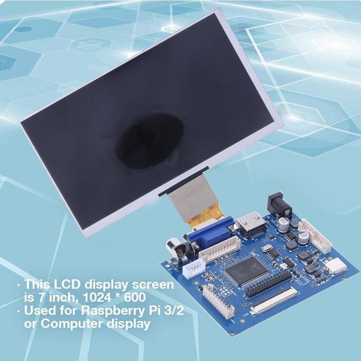 7%20inch%20LCD%20TFT%20Display%201024*600%20HDMI%20VGA%20Monitor%20Screen%20Kit%20for%20Raspberry%20Pi%203/2%20-%20Image%208