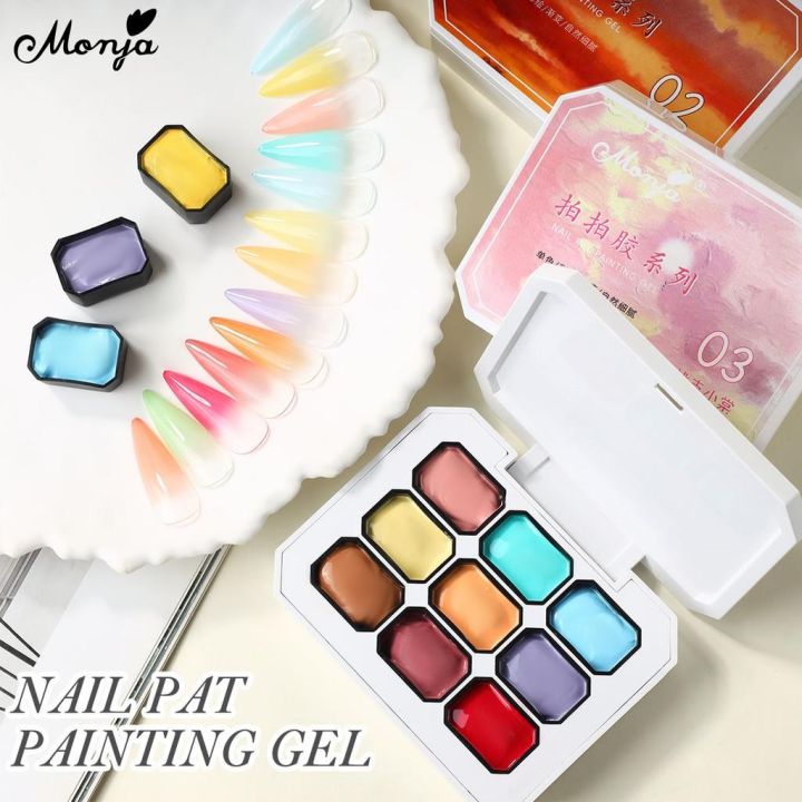 Monja%209%20Colors/box%20Nail%20Art%20UV%20Gel%20Pat%20Painting%20Drawing%20Gels%20Quick%20Dry%20No-wipe%20Colors%20Gradient%20Paint-Drawing%20Changing%20Soak%20Off%20Polish%20DIY%20Manicure%20Design%20Decor%20Tools%20-%20Image%203