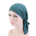 【beauty code store】Muslim Modal Cotton Elastic Turban Cap Head Pirate Hat Cancer Bandanna Cap Chemo Hair Loss Cover Beanie Scarf.