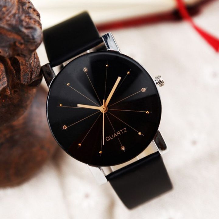 Women Watches Black Stainless Steel Leather Strap Analog Quartz Ladies Wrist Watches Casual Women Watch Gift Clock reloj mujer