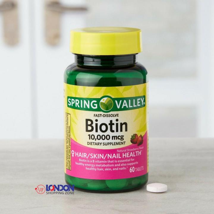 Spring Valley Biotin Softgels 10,000 mcg 60 Softgels USA