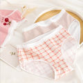 Cherry girl panties soft breathable pure cotton cute girl triangle pants medium waist women panties.
