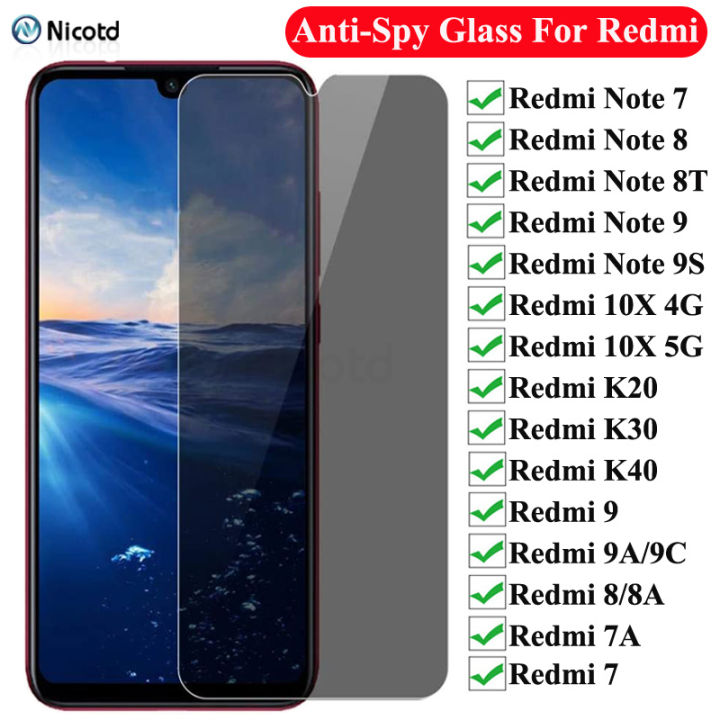 Anti-Spy Tempered Glass For Xiaomi Redmi Note 10 Pro 9S