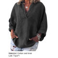 【Value Bundle】 V Neck Pullover Women Shirt Skin-friendly Long Sleeve Solid Color Loose Blouse Ladies Clothing. 