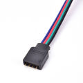 10PCS 10mm 4 Pin Male Female PCB Connector Cable For RGB 5050 3528 LED Strip. 