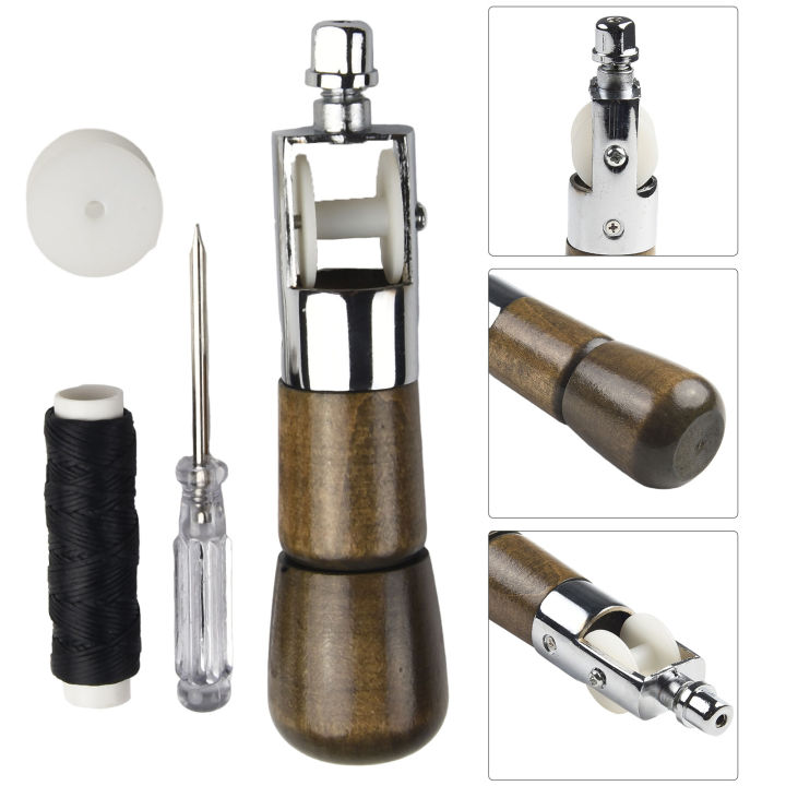 Leather Sewing Awl Kit Hand Stitcher Set Lock Stitching Hand Stitcher Sewing Needle Thread Kit Household DIY Craft Stitch Tools Amour zii