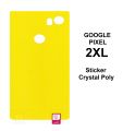 Google Pixel 2XL Crystal Clear Back Skin (Gel Poly not Glass) 3D Real Glossy Finish Screen Guard Sticker.