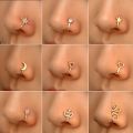 Modyle Gold Silver Color Heart Clip On Nose Ring Star Nose Piercing Clip On Cross Nose Clip Jewelry Faux Piercing Nez. 