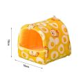 Small Pet Nest Semi-enclosed Guinea Pig House Bed Hamsters Hedgehogs Resting House Thick Fabric Pet Nest Autumn Winter Supplies.