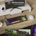 RK Royal Kludge R65 Gasket Wired Mechanical Keyboard 66 Key 65% RGB Backlit Hot-swappable Gamer Keyboard with MDA PBT Keycaps.