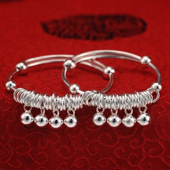 Baby%20Bracelet%20Silver%20Color%20Newborn%20Birthday%20Gift%20Infant%20Kids%20Adjustable%20Jewelry%20Handmade%20Chain%20Bracelets%20Anklet%20Fashion%20Circle%20-%20Image%204