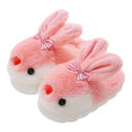 Children's cotton slippers winter cartoon cute rabbit boys and girls warm anti-slip home kids plush slippers. 