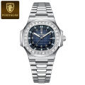 POEDAGAR Luxury Square Man Wristwatch Luminous Waterproof Date Men Watch Stainless Steel Men's Quartz Watches Casual Male Clock. 