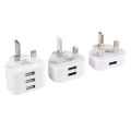 Universal UK Wall Plug Power 3 Pin Adapter Charger With 1/2/3 USB Ports Charging Podazz. 