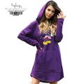 Hoodies Women Sweatshirt Dress Solid Autumn Winter Warm Loose Oversized Hoodie Female Pullover Long Length. 