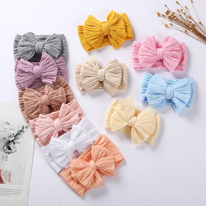 Solid%20Cable%20Bow%20Baby%20Headband%20for%20Child%20Nylon%20Layers%20Headwear%20Kids%20Elastic%20Turban%20Headwraps%20Newborn%20Boys%20Girls%20Hair%20Accessories%20-%20Image%205