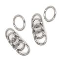 10 Pcs Stainless Steel Webbing Strapping Welded O Rings, 5 Pcs 40Mm X 5Mm & 5 Pcs 20Mm X 3Mm - Silver. 