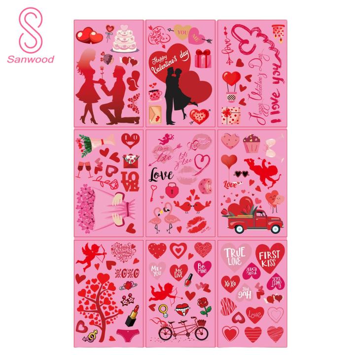 Romantic%20Window%20Decals%20Romantic%20Valentine's%20Day%20Window%20Stickers%20Easy%20to%20Apply%20Love%20Themed%20Decals%20for%20Creating%20Vibrant%20Atmosphere%20No%20Residue%209pcs%20Set%20Valentine%20Day%20Window%20Stickers%20-%20Image%203