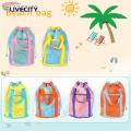 Children Mesh Beach Tote Large Capacity Quick Dry Beach Bag with Drawstring Closure Perfect for Baby Toys Seashells Travel Toiletries Portable Durable Mesh Handbag with Drainage for Shower for Kids.