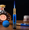 Honest Metal Torch Gas Lighters Windproof Lighter Cigar Butane Jet Portable Lighter Outdoor Kitchen Blue Flame. 