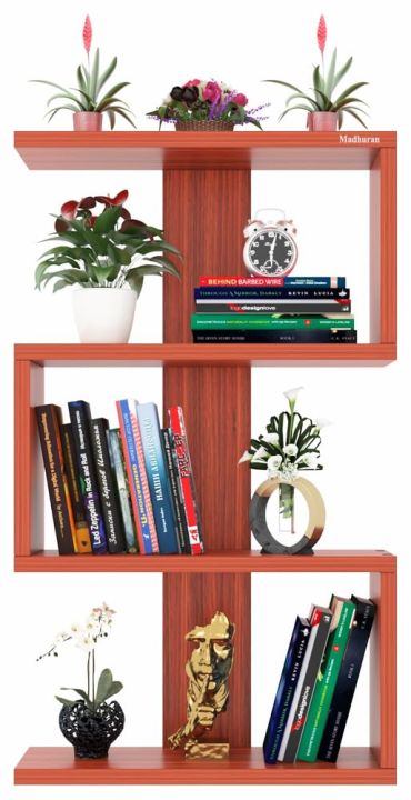 Madhuran S Shape Wall Mounted Display Shelf, Office Wall Decor Display ...