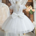 12M Baby Girl White Baptism Princess Gown Infant One Year Birthday Party Clothes Embroidery Sequin Flower Girl Wedding Dresses. 