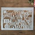 Stencil for Wall & Fashion Painting Template 10in by 8in..