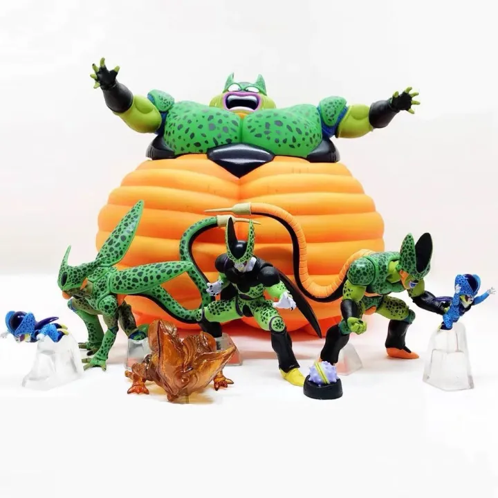 7pcs/set Dragon Ball Z Cell Figure Perfect Cell First Form Pvc Action Figures Collection Model Toys For Children Adult Gifts
