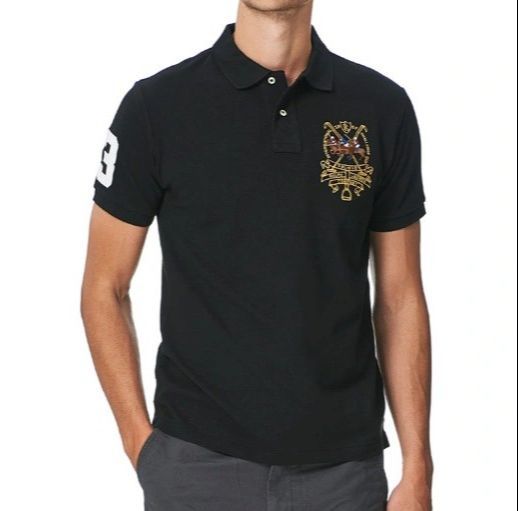 RL%20Men's%20Custom%20Triple%20Pony%20Embroidered%20Short-Sleeved%20Polo%20Shirt%20-%20Image%203