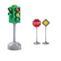 Mini Traffic Signs Road Light Block with Sound LED Children Safety Traffic Light Model Kids Traffic Light Toys. 