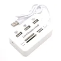 1 Piece 3 Port USB HUB 2.0 Splitter Combo Card Reader Portable Multi Function Support TF SD M2 SDHC Card Read Write. 