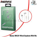 Remax RM-201 Wired Earphone With Mic.