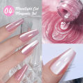 BORN PRETTY 10ml Double Light Moonlight Cat Magnetic Gel Nail Polish Set White Silver Light Nails Soak Off UV LED UV Gel Kit. 
