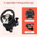 V3II Gaming Steering Wheel Pedal Vibration Racing Game Controller for One for PC for for N-Switch B. 