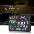 AD 5.5Inch OBD2 HUD Car Black Automotive Supplies Windshield Speed with Speeding Water Temp RPM Alarm. 