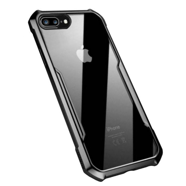 Back Cover for iPhone 7/7S - Black and Transparent