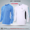 SMUG Premium Full Sleeve T-shirt Fabric soft and comfortable - 2 pis Combo- Sky blue and White. 