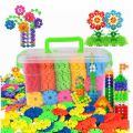 100pcs Children Kid Baby Toys Multicolor Building Blocks Snowflake Creative Educational Construction Plastics Toys. 