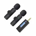 K35 Dual Wireless Microphone 3.5mm Supported for Camera, Sound card, Smartphone dual Mic, single receiver. 