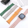 Carbon Fiber Silicone Strap For Apple Watch Band 49mm 45mm 44mm 41mm 40mm Bracelet Wristband Belt iWatch 9 8 7 6 5 4 SE Ultra 2. 