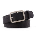 Waistband Fade-resistant Women Silver Buckle Faux Leather Belts. 